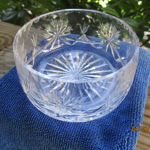 Vintage RARE Edinburgh Crystal STAR OF EDINBURGH Pattern 4" Rose Bowl - Picture 4 of 5